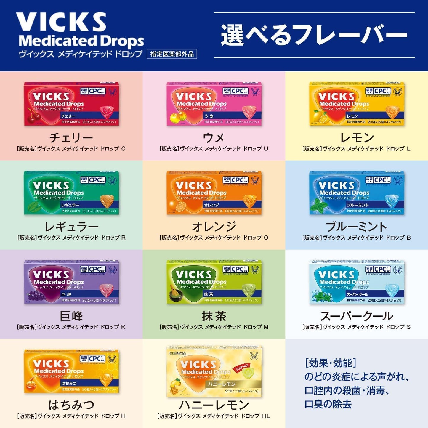 大正製薬 ヴイックス メディケイテッドドロップ レギュラー 20個 [指定医薬部外品]