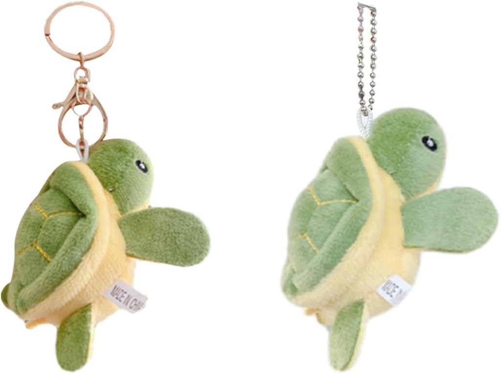 Yavoluy Plush Turtle Turtle Keychain Keychain Cute Pendant Bag Charm Plush Mascot Turtle Toy, Carabiner included