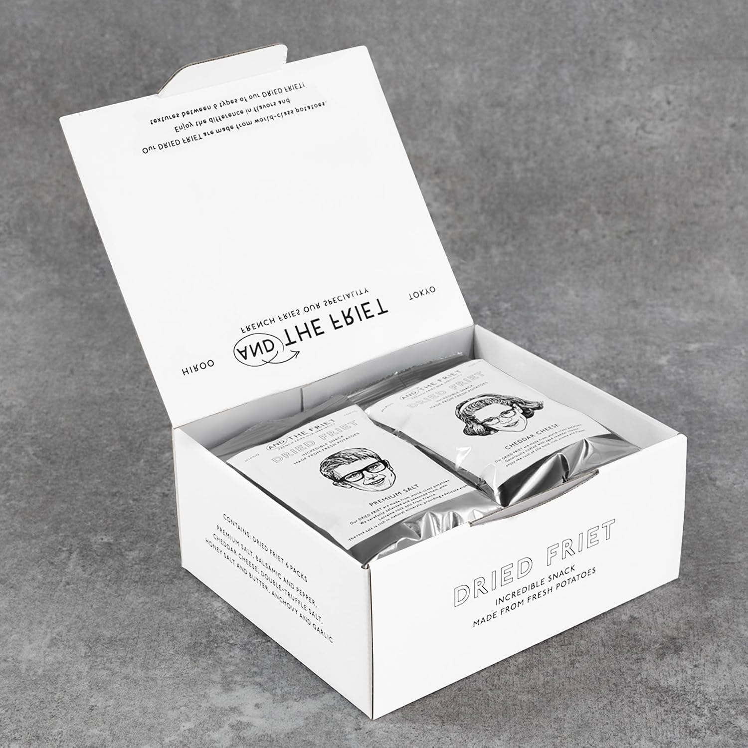AND THE FRIET アンド・ザ・フリット Mini 6-Piece Set Dried Fries Summer Gift Ochugen 2025 Hand-Delivered Treats Western-Style Snacks Popular Stylish Potato Chips Assorted Box Individually Wrapped Tokyo Souvenirs