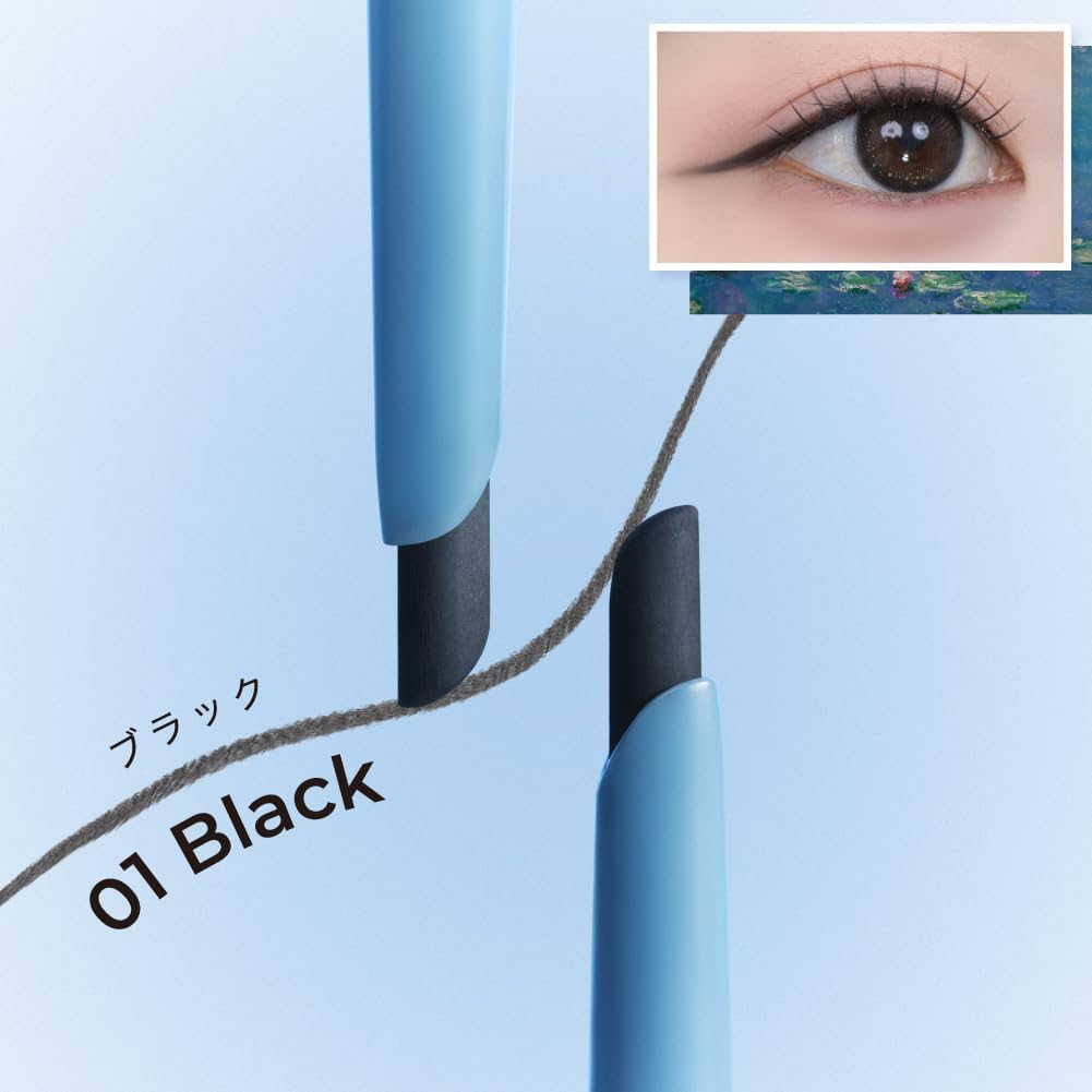 Milfie Painting Gel Eyeliner (04 Chiffon Pink), Diagonal Cut, Ultra Fine, Fine Point, Gel Liner, Pencil, Eye Line, Eye Makeup, No Falling, Waterproof, Slit Line, Mucosa Line, Mucosa Color, Painting