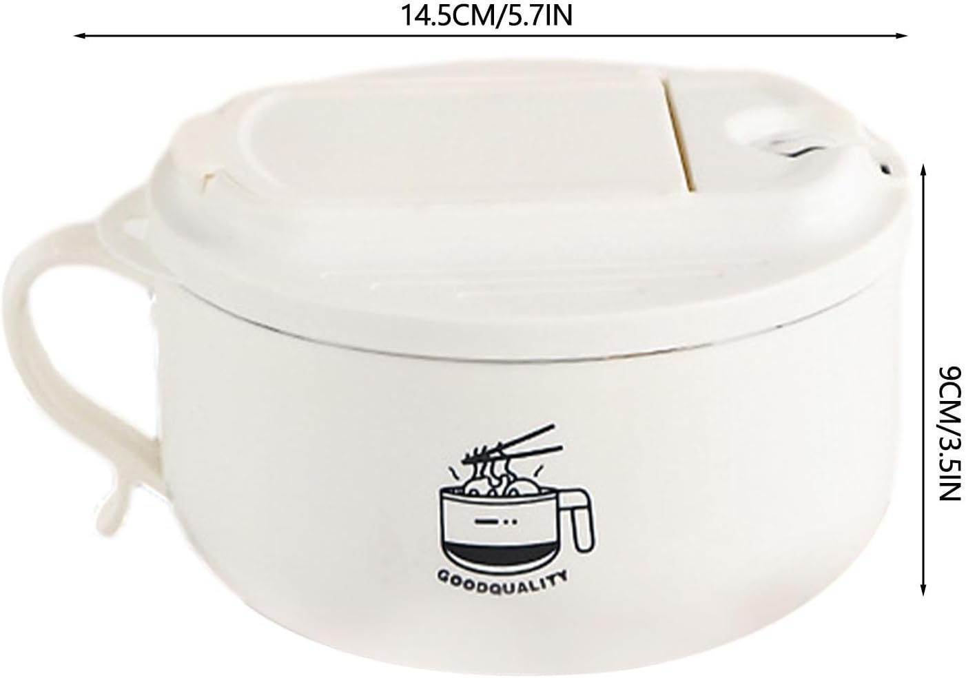 Ramen Bowl, Noodle Bowl, Ramen Bowl with Lid, Large Bowl, Udon Bowl, Double Layered Ramen Bowl, Microwave Safe, Soup, Stainless Steel, Instant Noodle Bowl, Steamed Egg Bowl, Cooker, Cooker, Cooking