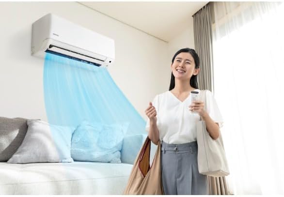 Iris Ohyama IHF-2202S-W Air Conditioner, 13.5 sq ft (6 tatami mats), S Series, Cozy Eco Mode + Sleeping Mode