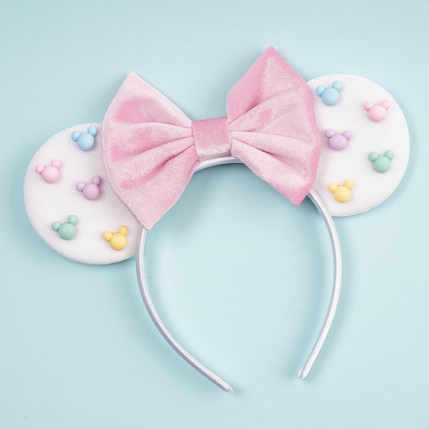 bianbaistar Colorida diadema de orejas de ratón inspirada en caramelos con purpurina brillante, perfecta para fiestas divertidas, eventos temáticos y celebraciones navideñas