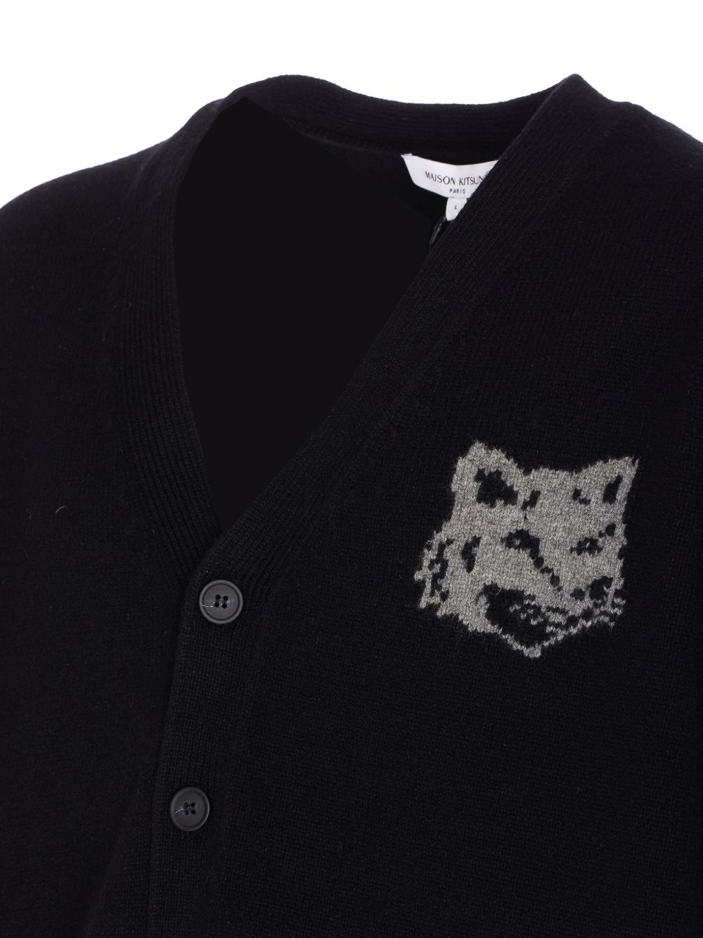 Maison Maison Kitsune' ウール V ネック カーディガン - Image 7