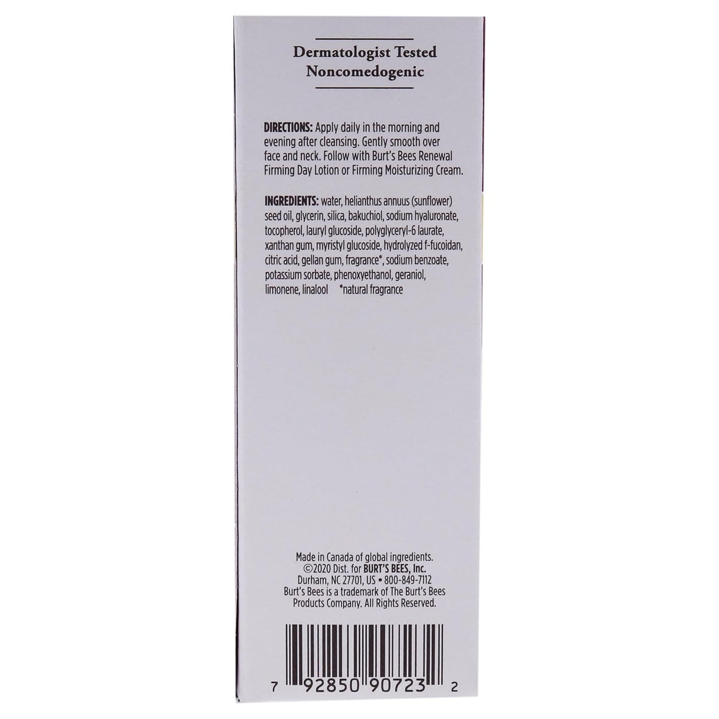 Burt's Bees - Suero reafirmante intensivo renovador con alternativa de retinol natural, Bakuchiol – 1 onza (el embalaje puede variar)