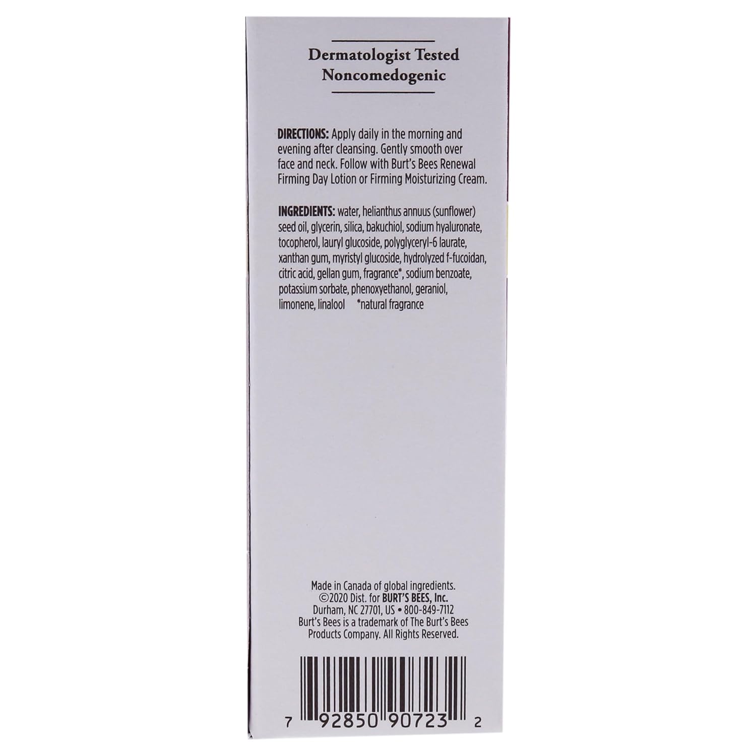 Burt's Bees - Suero reafirmante intensivo renovador con alternativa de retinol natural, Bakuchiol – 1 onza (el embalaje puede variar)