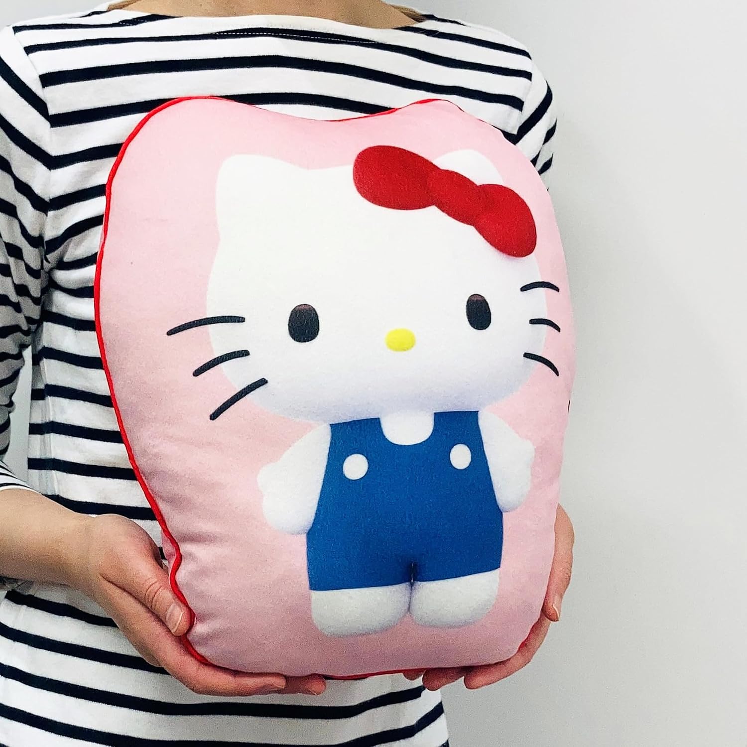 MORIPiLO Sanrio Characters Hello Kitty (Die-Cut Cushion) Skin-Friendly Micro Fabric Plush Toy Nap Pillow 11.8 x 15.7 x 3.9 inches (30 x 40 x 10 cm) Pink Pillow by Morishita