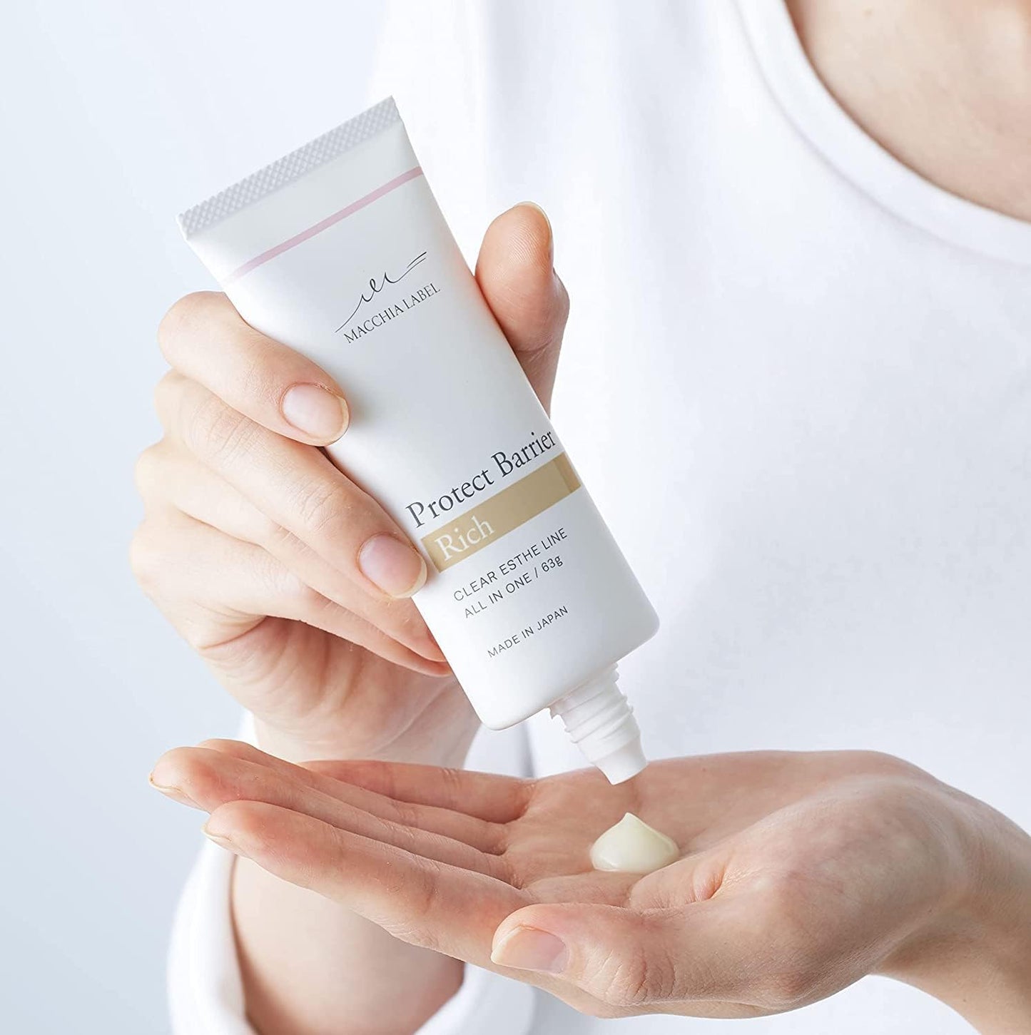 All-in-One Gel Protective Barrier Rich c, 2.3 oz (63 g) (1 Month Size) Lotion, Milky Lotion, Serum Pack, Official Machia Label, New Package