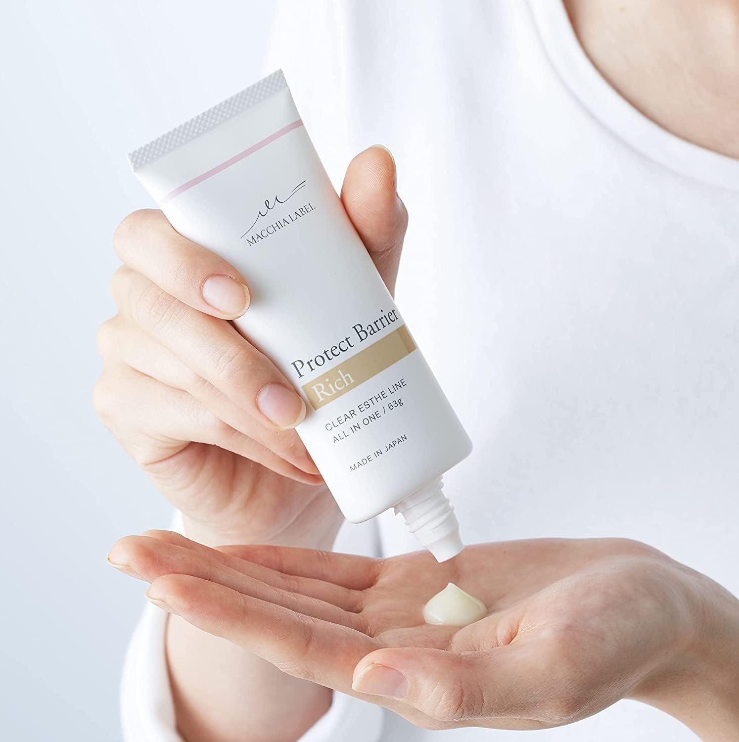 All-in-One Gel Protective Barrier Rich c, 2.3 oz (63 g) (1 Month Size) Lotion, Milky Lotion, Serum Pack, Official Machia Label, New Package