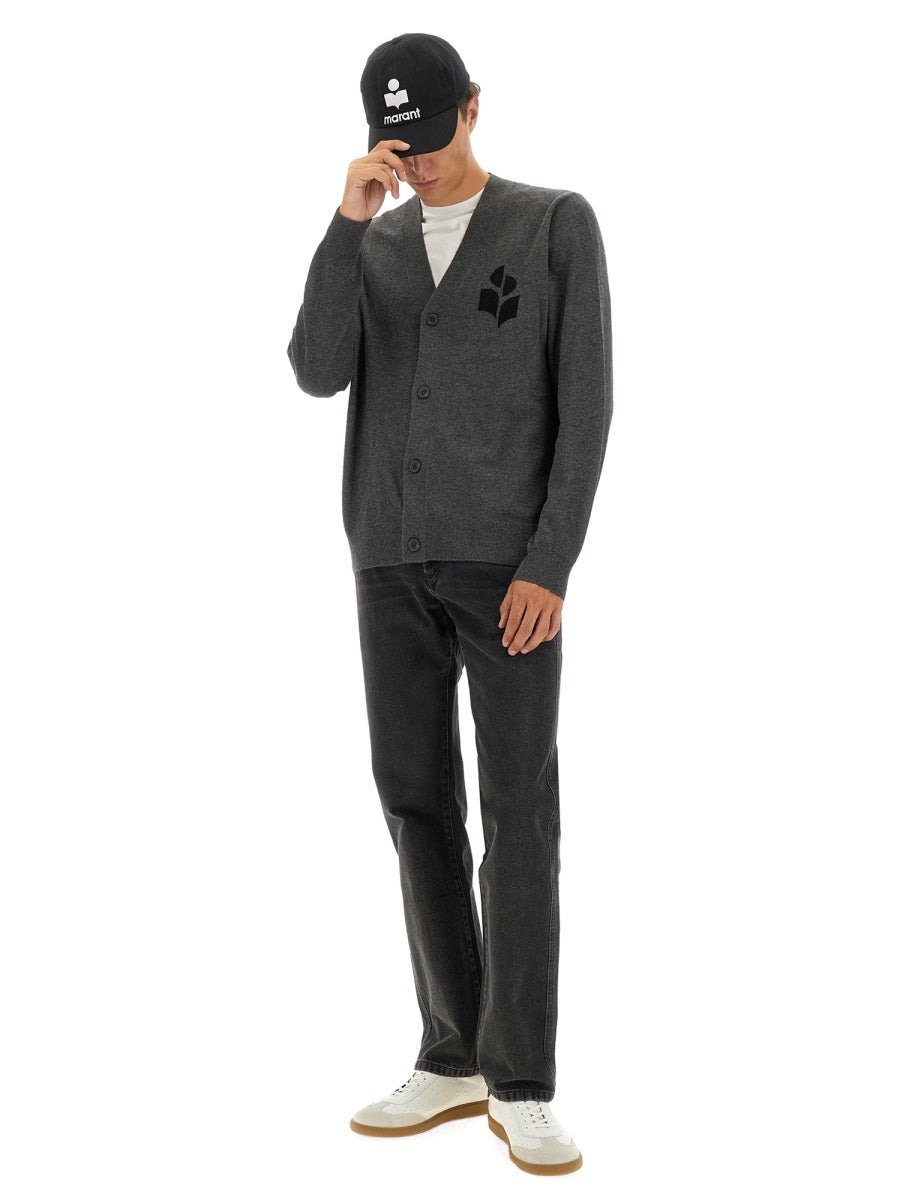 Marant ロゴ付きのマランカーディガン - Image 7