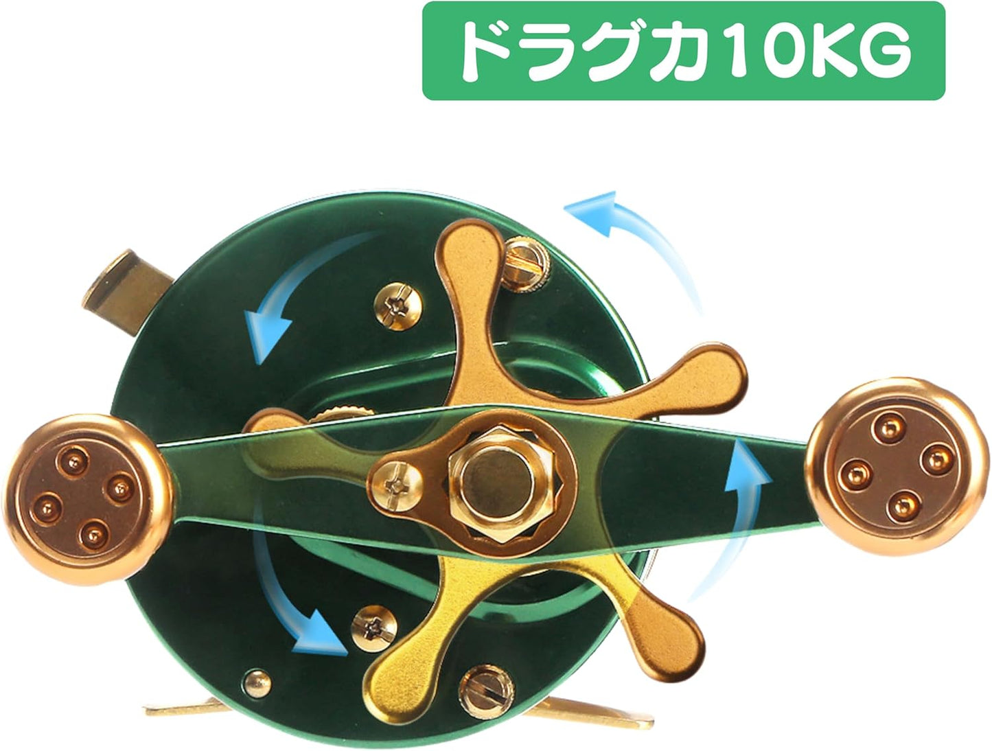 ベイトリール ビッグベイトリール リール 両軸リール 釣り ビッグベイトリール 右ハンドル 左ハンドル スロージギング ロックフィッシュ タイラバ [並行輸入品]