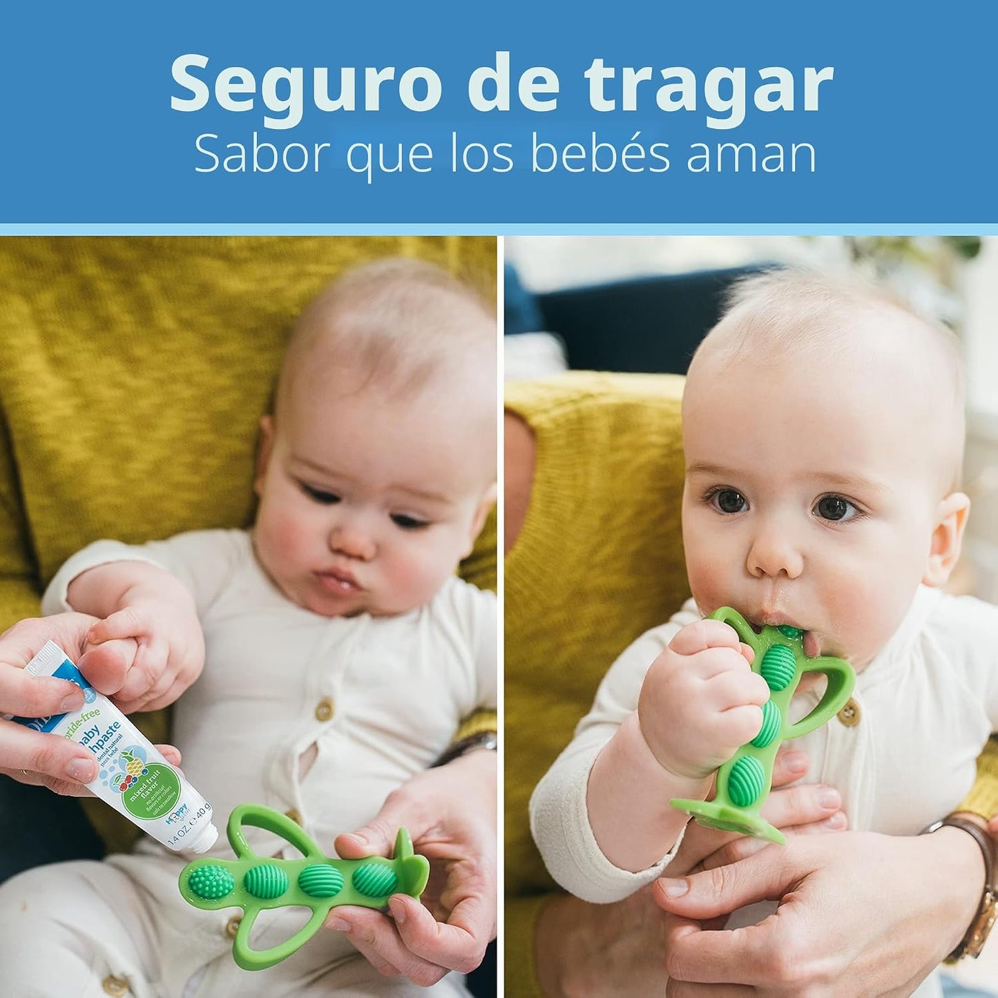 Dr. Brown’s - Pasta de dientes sin flúor para bebés, cuidado oral para bebés y niños pequeños, fresa, paquete de 1, 1.4 oz/40 g, 0-3 años