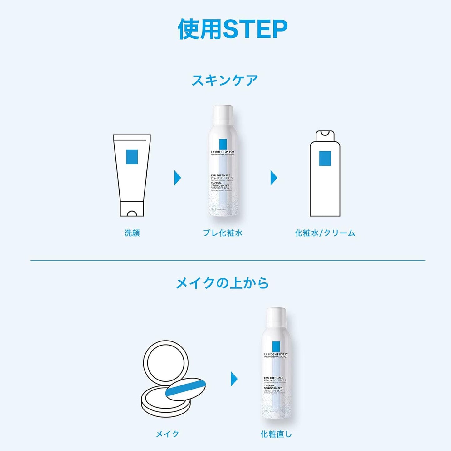 La Roche-Posay(ラロッシュポゼ) 【 顔 ボディ用 ミスト状 化粧水 】 ターマルウォーター 150g 敏感肌 うるおい ミネラル 角質 ダーマコスメ