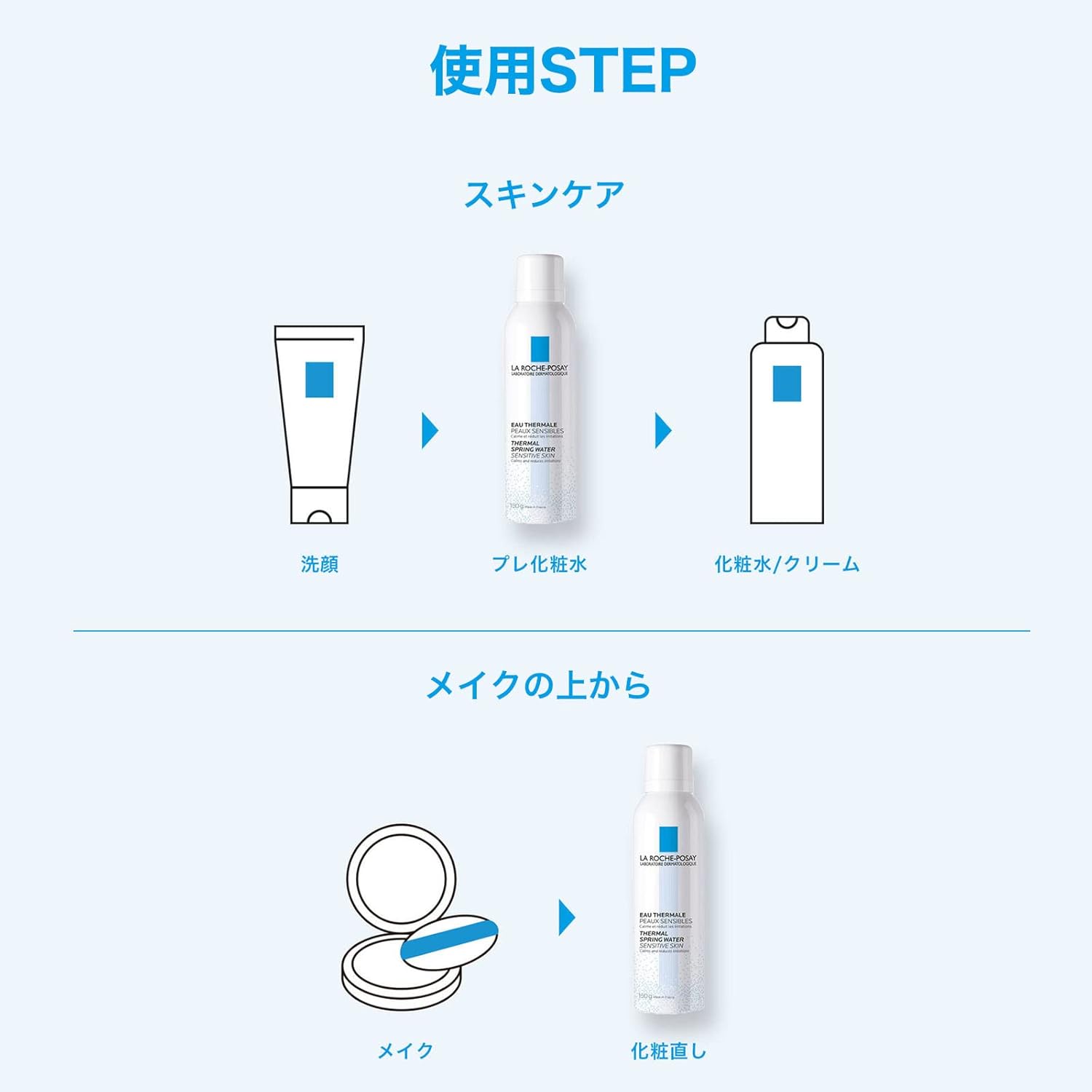 La Roche-Posay(ラロッシュポゼ) 【 顔 ボディ用 ミスト状 化粧水 】 ターマルウォーター 150g 敏感肌 うるおい ミネラル 角質 ダーマコスメ