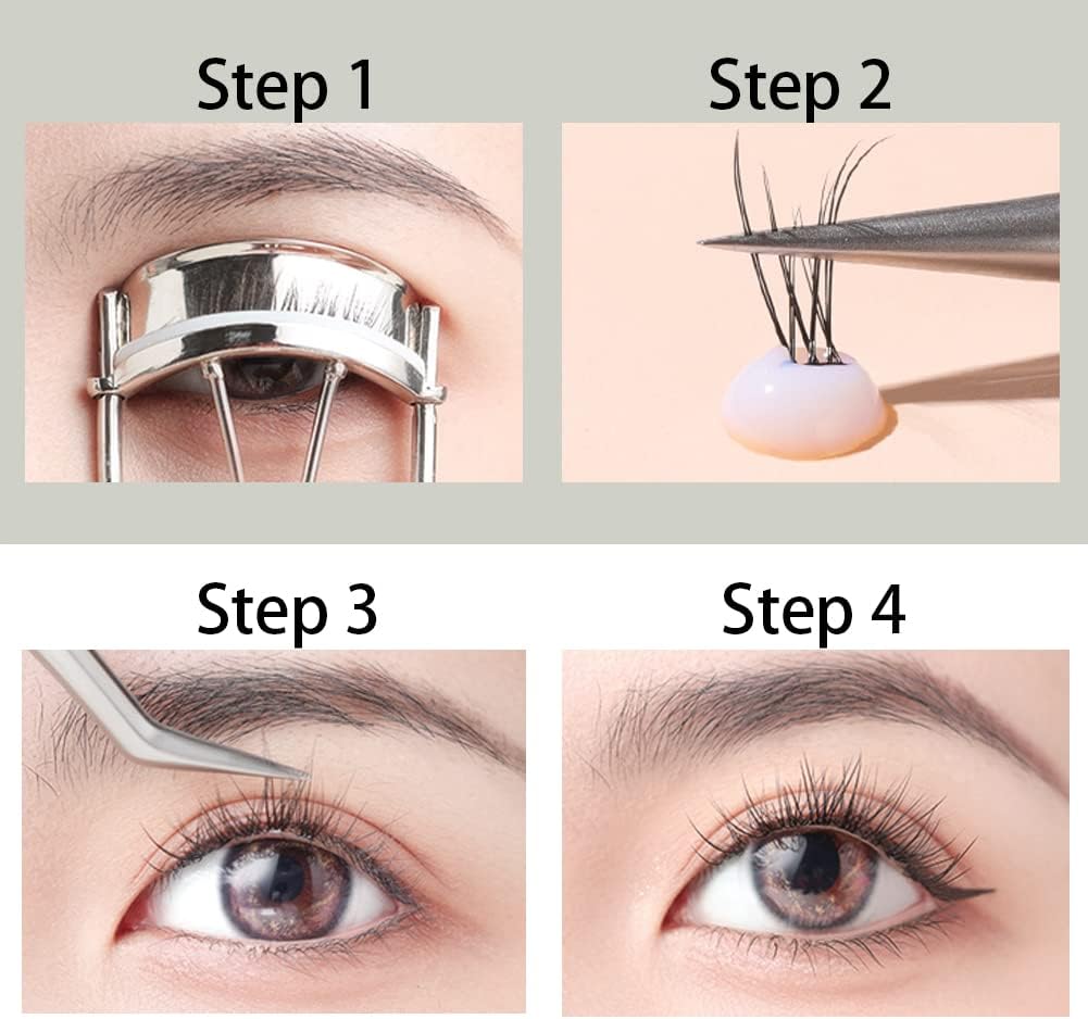 Eyelash Extension 0.04 inch (0.10 mm) Thick C Curl Flare for Self Use Material 10 Bundles 0.4 inch (10 mm) Matsuek