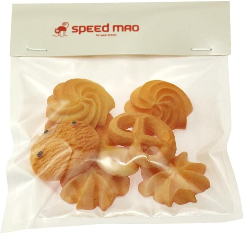 Speed mao Realistic Cookie Food Sample Model, 4 Types, Set of 8