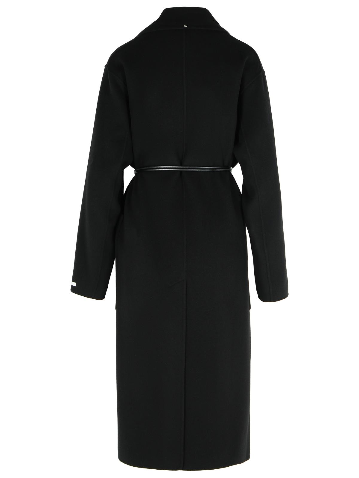 Sportmax SportMax Abate 'ブラックバージンウールローブコート - Image 7