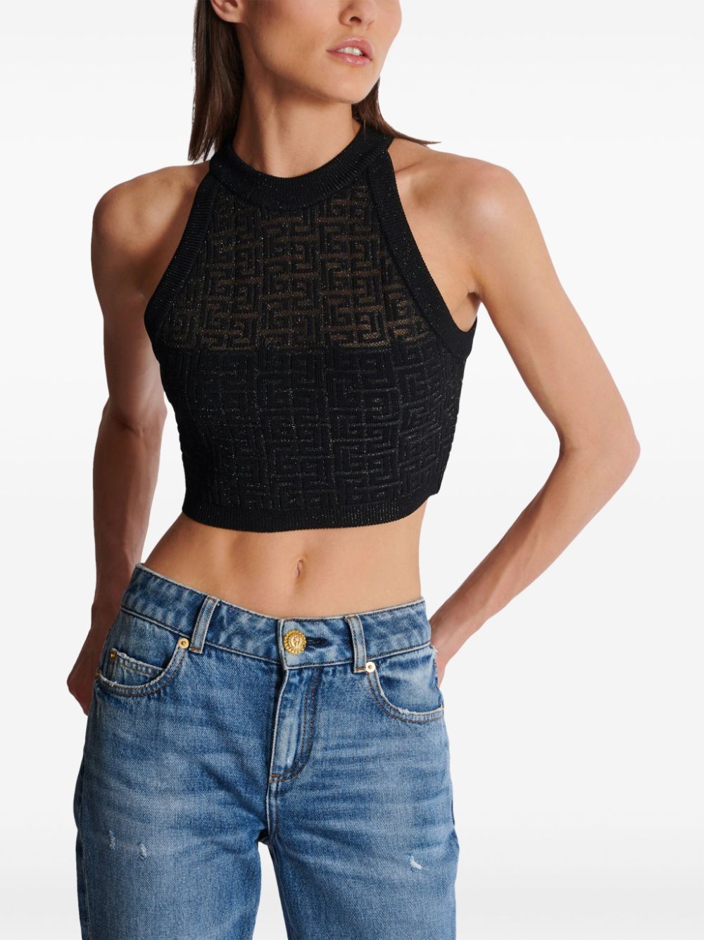 Balmain バルマンモノグラムホルターネックトップ - Image 7
