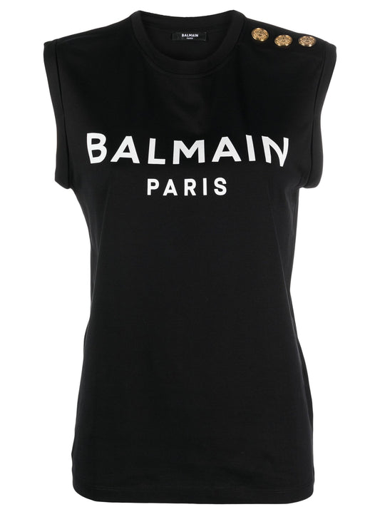 Balmain Paris バルメインパリプリントタンクトップ - Image 7