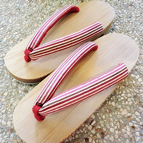 300 Years of Tradition Connected by Craftsmen Kiso Geta, Women's, Striped Pattern, Traditional Crafts, Made in Japan