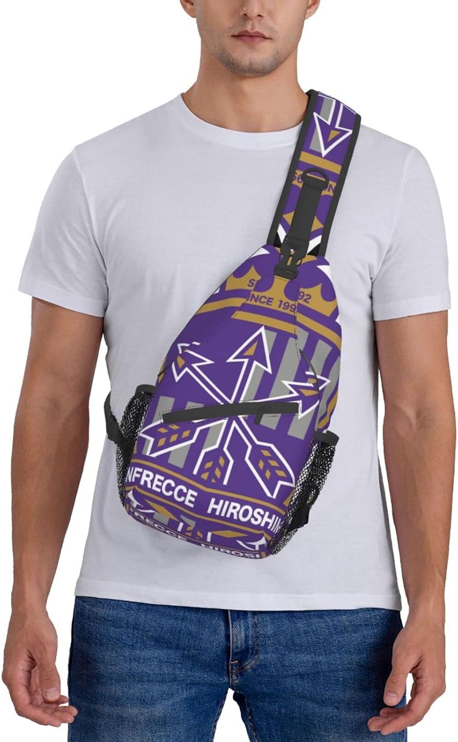 Sanfrecce Hiroshima Shoulder Bag, Large Capacity, Shoulder Bag, Crossbody Bag, Work Commute, School, Travel, Events, Anime, Moe Goods, Multifunctional, Lightweight, Unisex, Gift, Sports, School Bag,