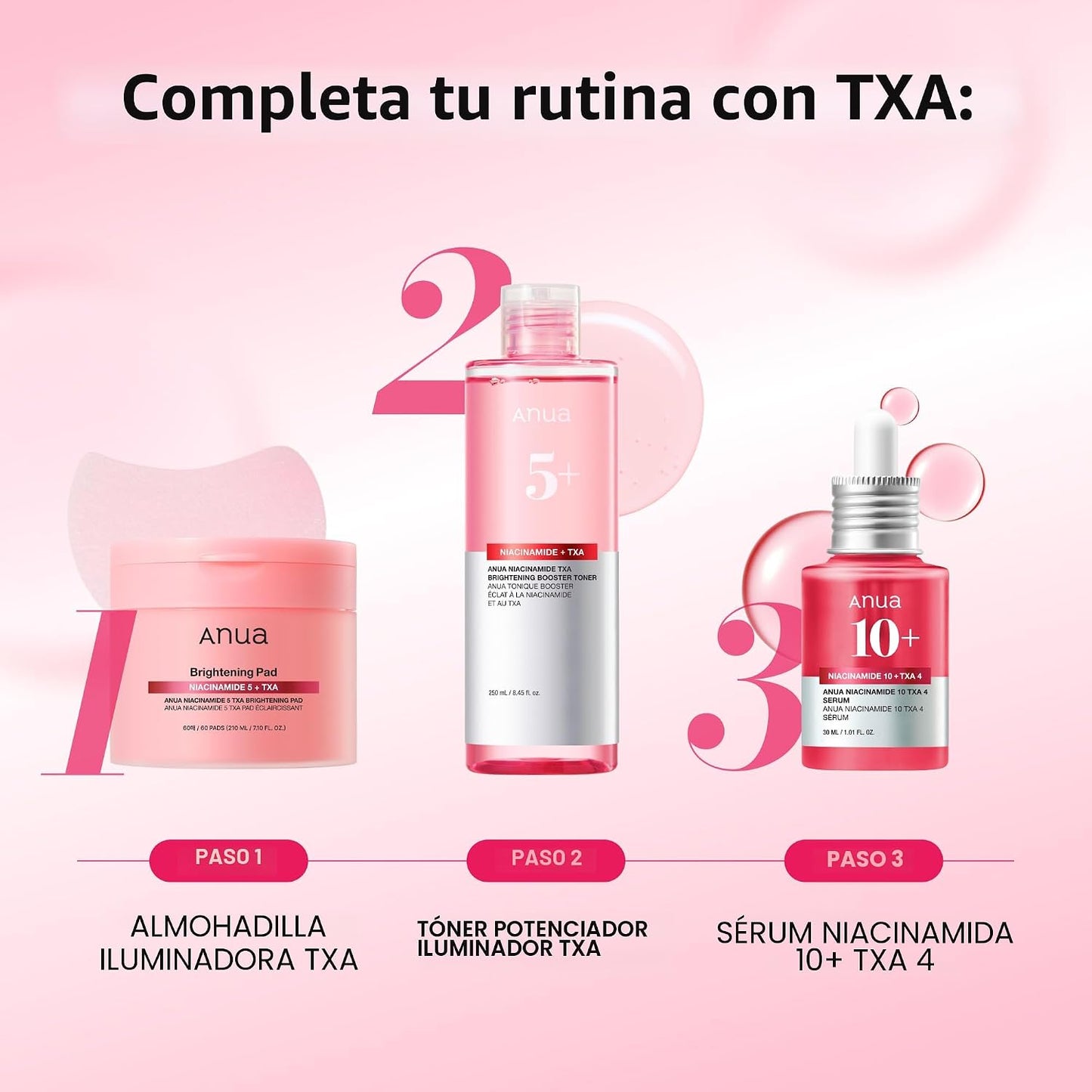 ANUA Suero de Niacinamida 10 + TXA 4, Ácido Hialurónico, Ácido Tranexámico, Suero Facial Para Piel de Vidrio, Suero de Retorno al Brillo, Cuidado de Manchas Oscuras, Cuidado de la Piel Postnatal