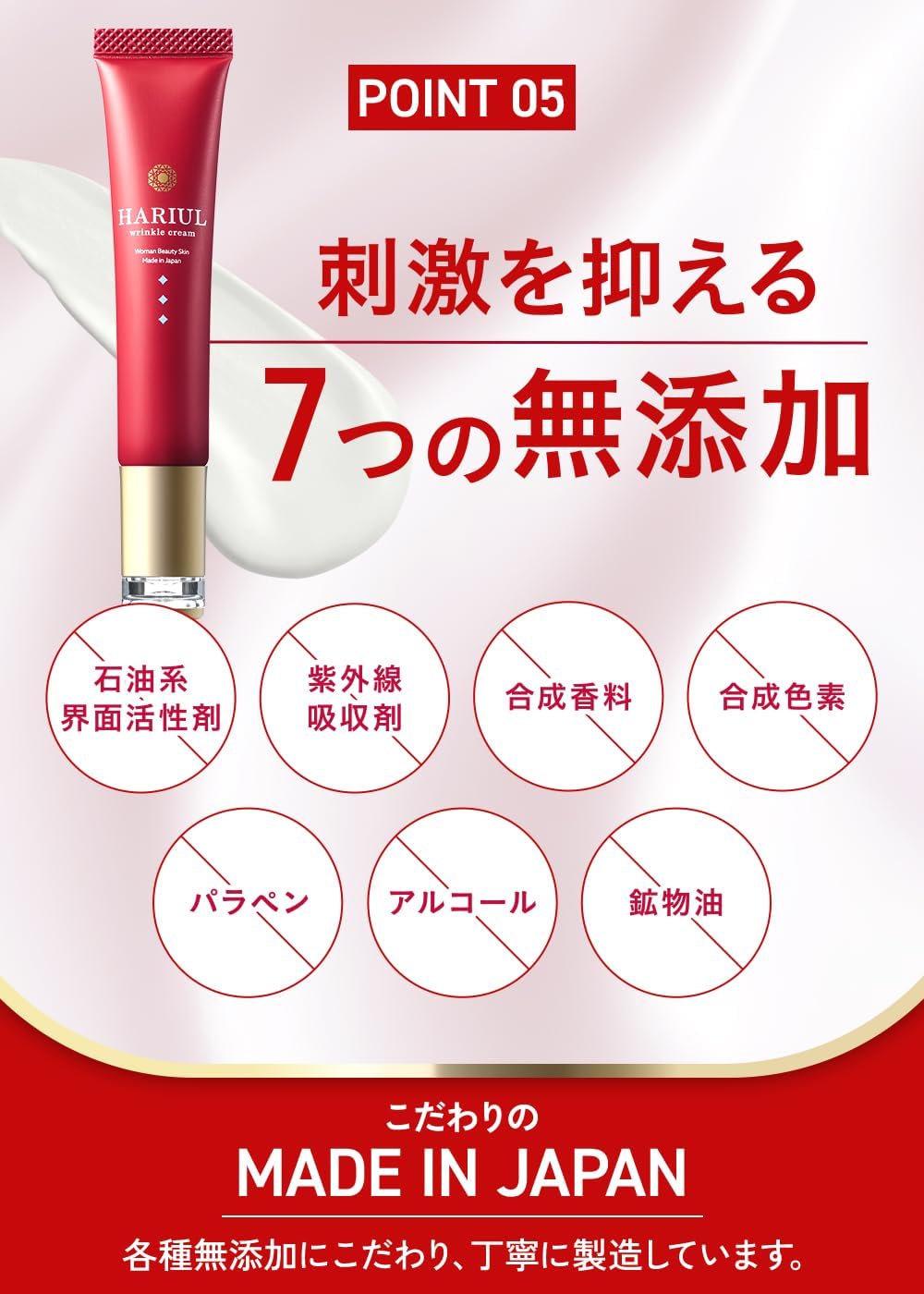 Wrinkle Improvement Cream, Niacinamide, Stain Remover, Quasi-drug x 90% Beauty Ingredients Formulated x Moisturizing x 0.5 oz (15 g) x Hariuru