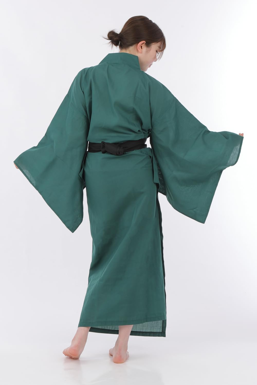 Magic Night Kimono Color Kimono, Green, 63.0 - 68.9 inches (160 - 175 cm), Cosplay, Costume, Theater, Period Drama, Party