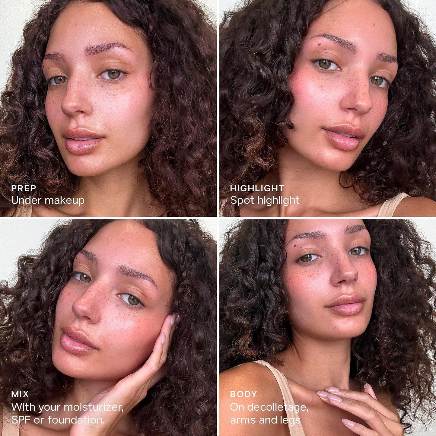 Saie Glowy Super Gel - Prebase de Maquillaje Hidratante y Suero Iluminador Enriquecido con Vitamina C y Aceite de Escualano - Iluminador Líquido para Todo el Rostro para una Piel de Vidrio Instantánea