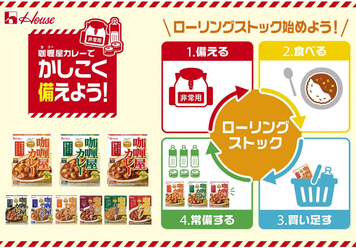 Curry House 9-Variety Complete Set (Mild/Medium Spicy/Spicy/Extra Spicy/Pork/Chicken/Hash/Rich Demi/Keema) [Set Purchase] [Microwave Cooking Compatible] [Retort Food] [Emergency Food] [