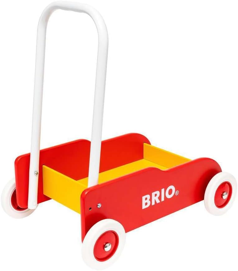 BRIO (ブリオ) 手押し車 レッド 31350 対象年齢 9か月~ 【おもちゃ 玩具 木製おもちゃ プレゼント（誕生日/クリスマス）】