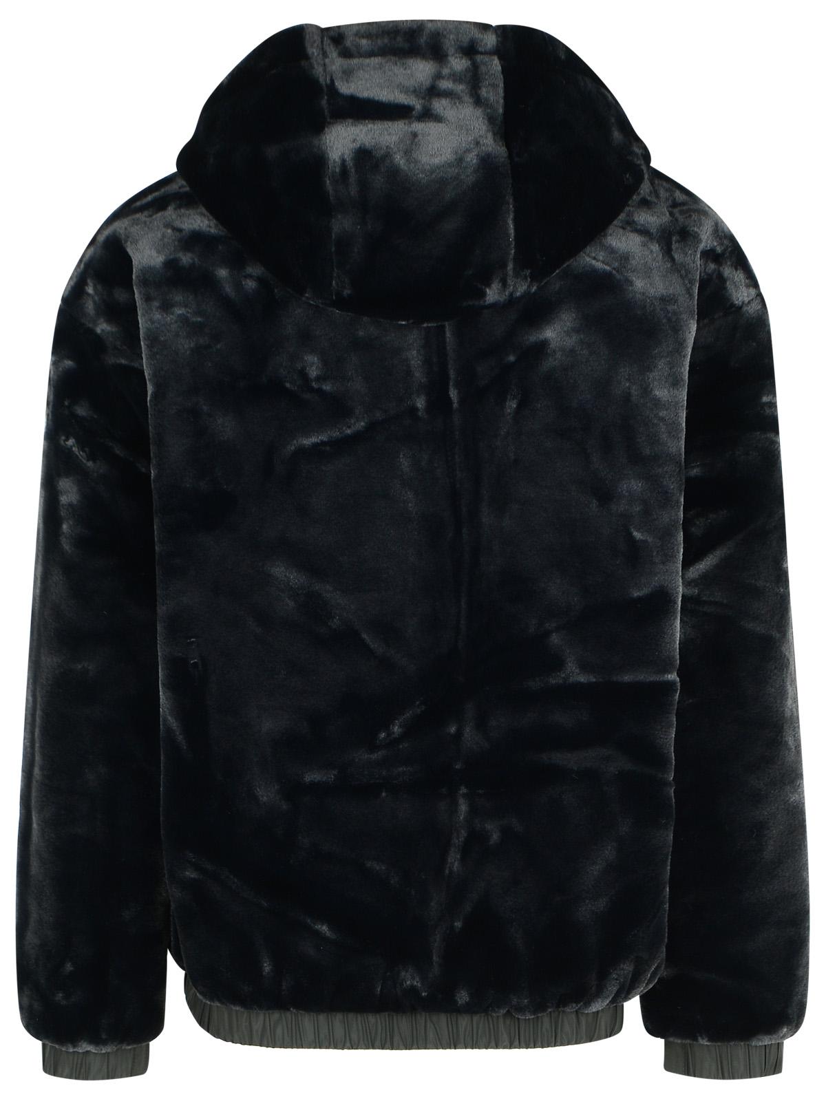 Moose ムースナックルズ「ボーダーバニー」リバーシブルブラックポリエステルスウェットシャツ - Image 7