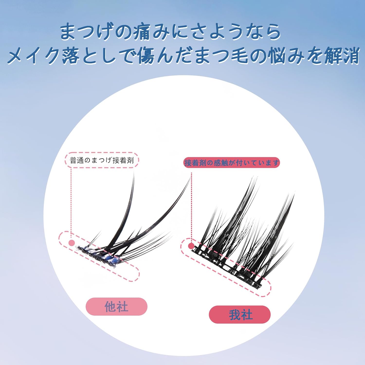 False Eyelashes, Partial False Eyelashes, Natural False Eyelashes, Bunch, Thin Transparent, For Daily Makeup