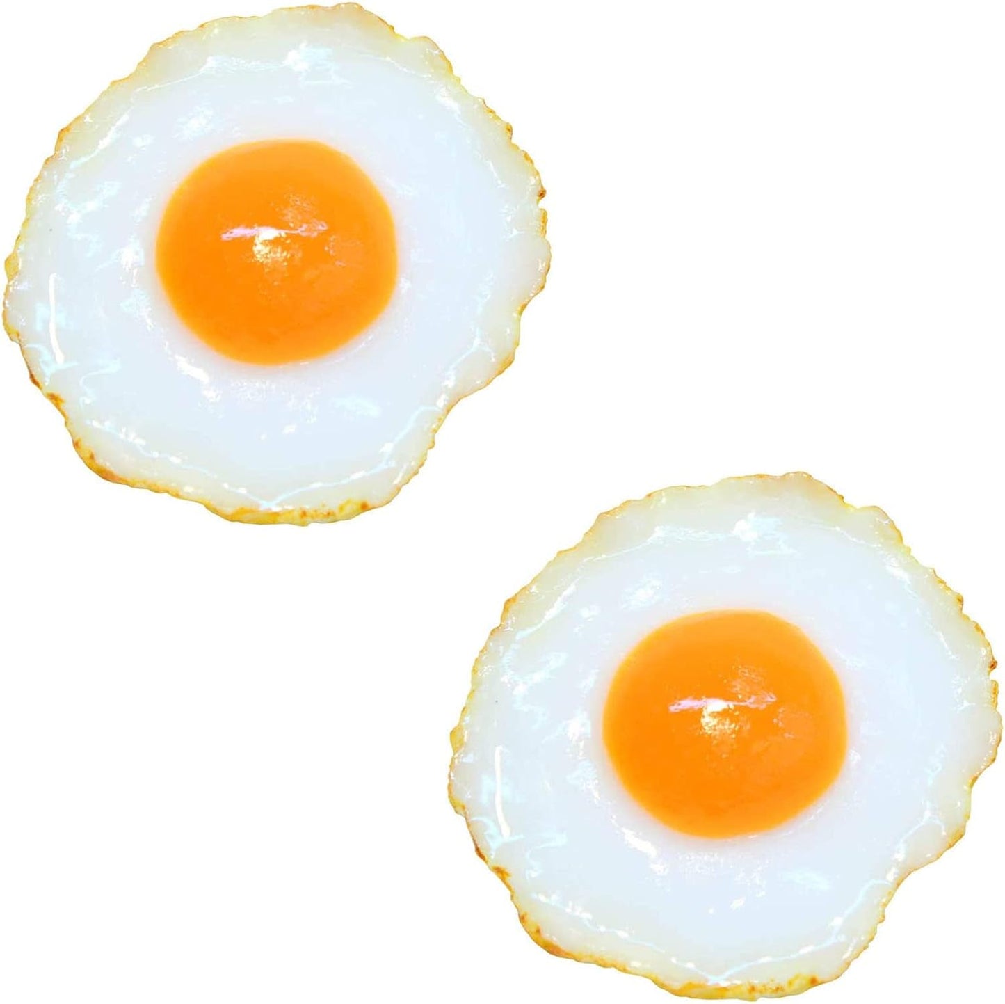 2 pcs sample fried eggs simulation food fried egg food sample realistic model display realistic food sample egg poached egg decor window decoration sketch model fake food model kids toys pretend play