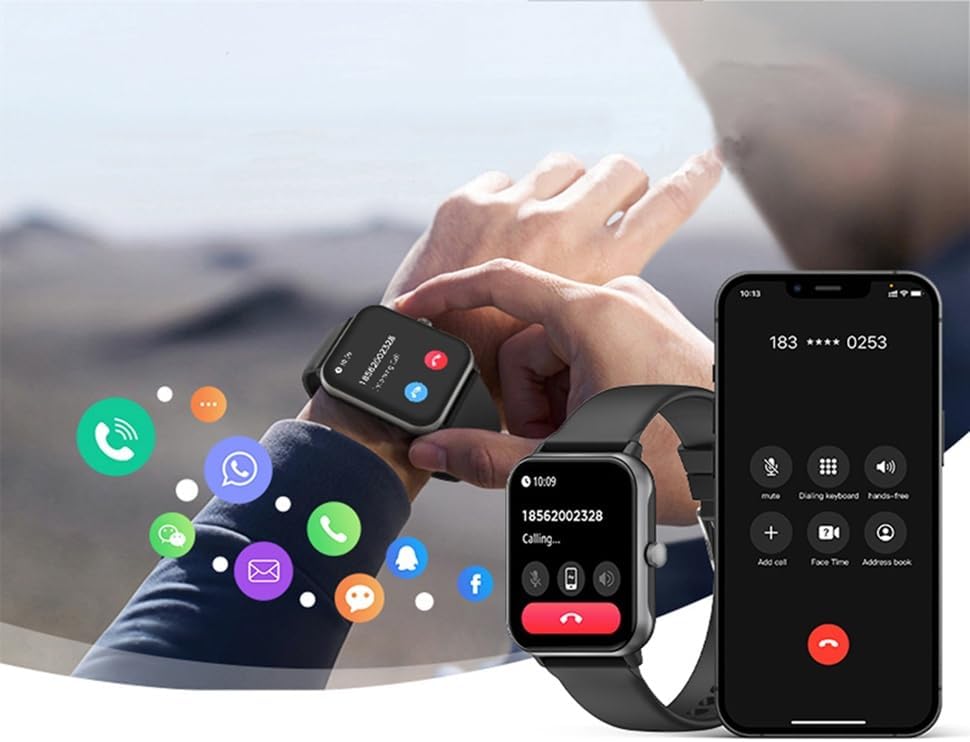 Genuine Docomo Smart Watch 01 Black | Health Management Sleep Management Long Battery Bluetooth Waterproof