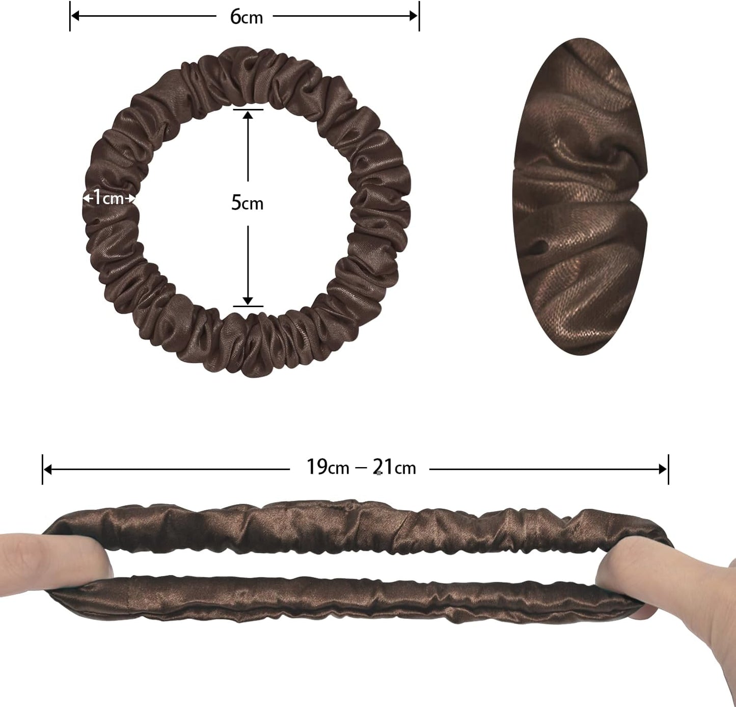 Utukky Silk Hair Rubber Silk Scrunchy Volume, Stylish, Adult 100% Natural Silk, 6A Class, Hair Accessories, Hair Accessories, Anti-Static, Gentle on Hair, Mature Gift, Set of 1