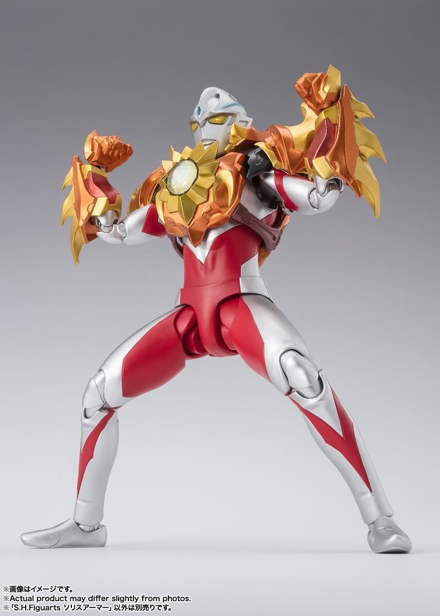 BANDAI SPIRITS S.H. Figuarts Ultraman Arc Solis Armor, Approx. 5.9 inches (150 mm), PVC & ABS, Pre-painted Action Figure