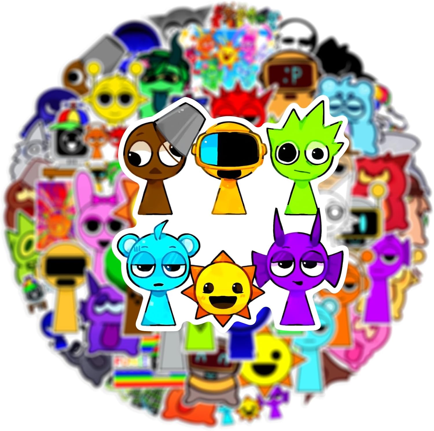 Splanky Stickers, Cute, Anime, Characters, Seals, Horror Games, Waterproof, Decal, Cute, Stylish, Cartoon, DIY Stickers, Popular, Anime, Moe Goods, Kids, Adults, Birthday, Christmas, Gift