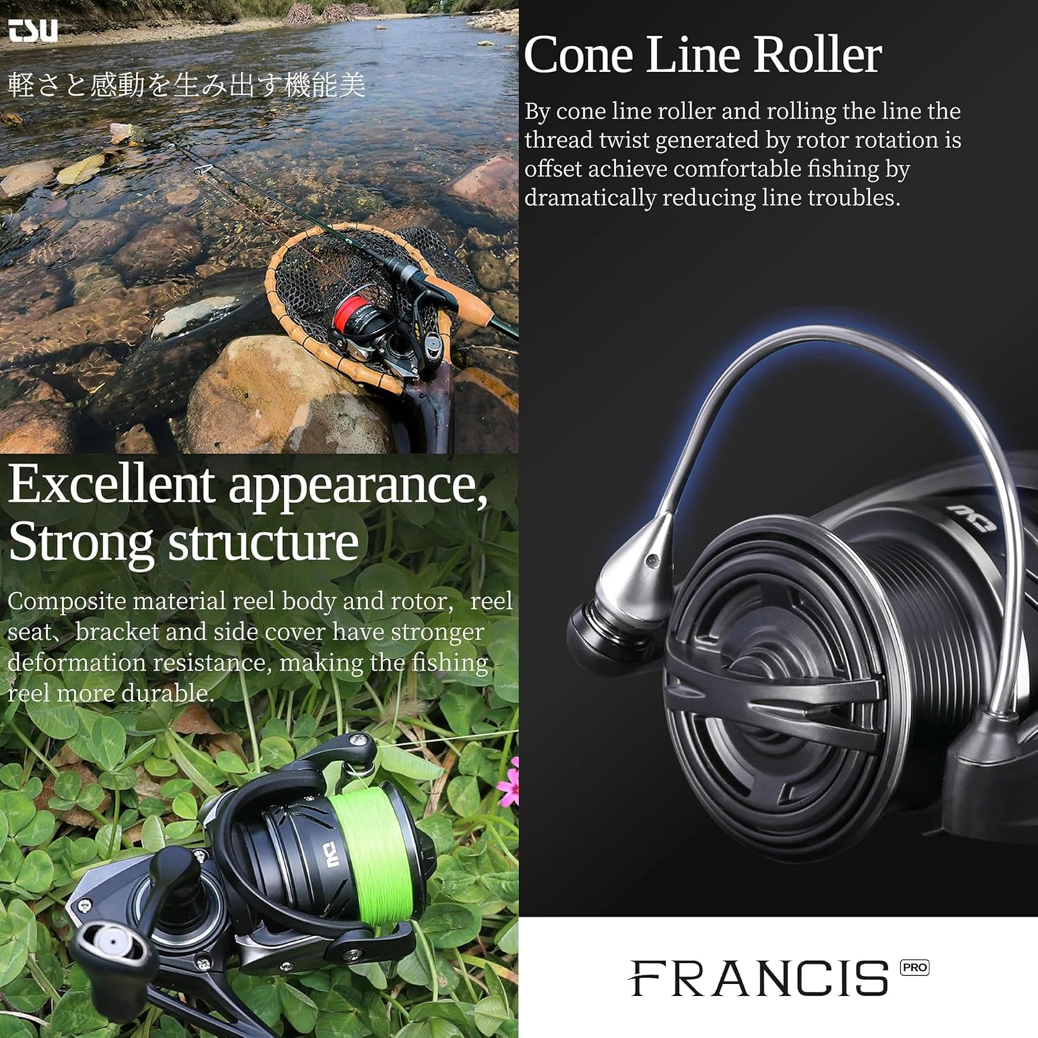 FRANCIS PRO Lightweight Metal Frame Reel by Francis Pro
