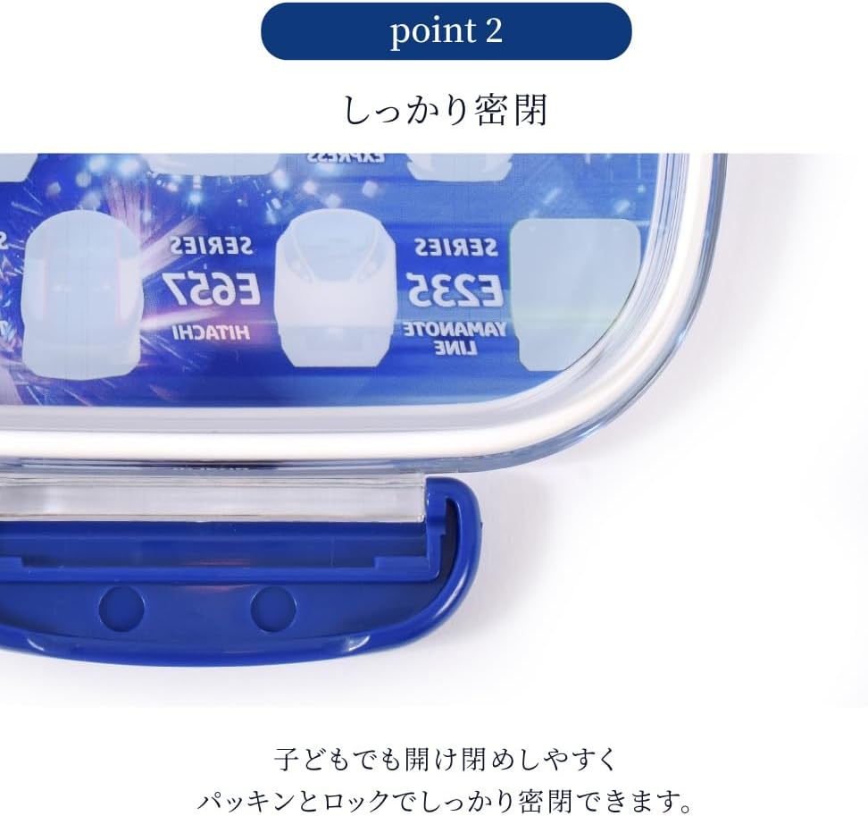 COLORFUL CANDY STYLE Children's Bento Box, Lunch Box, Train Face Collection, Licensed by JR East Japan, Boys, Made in Japan N5803300