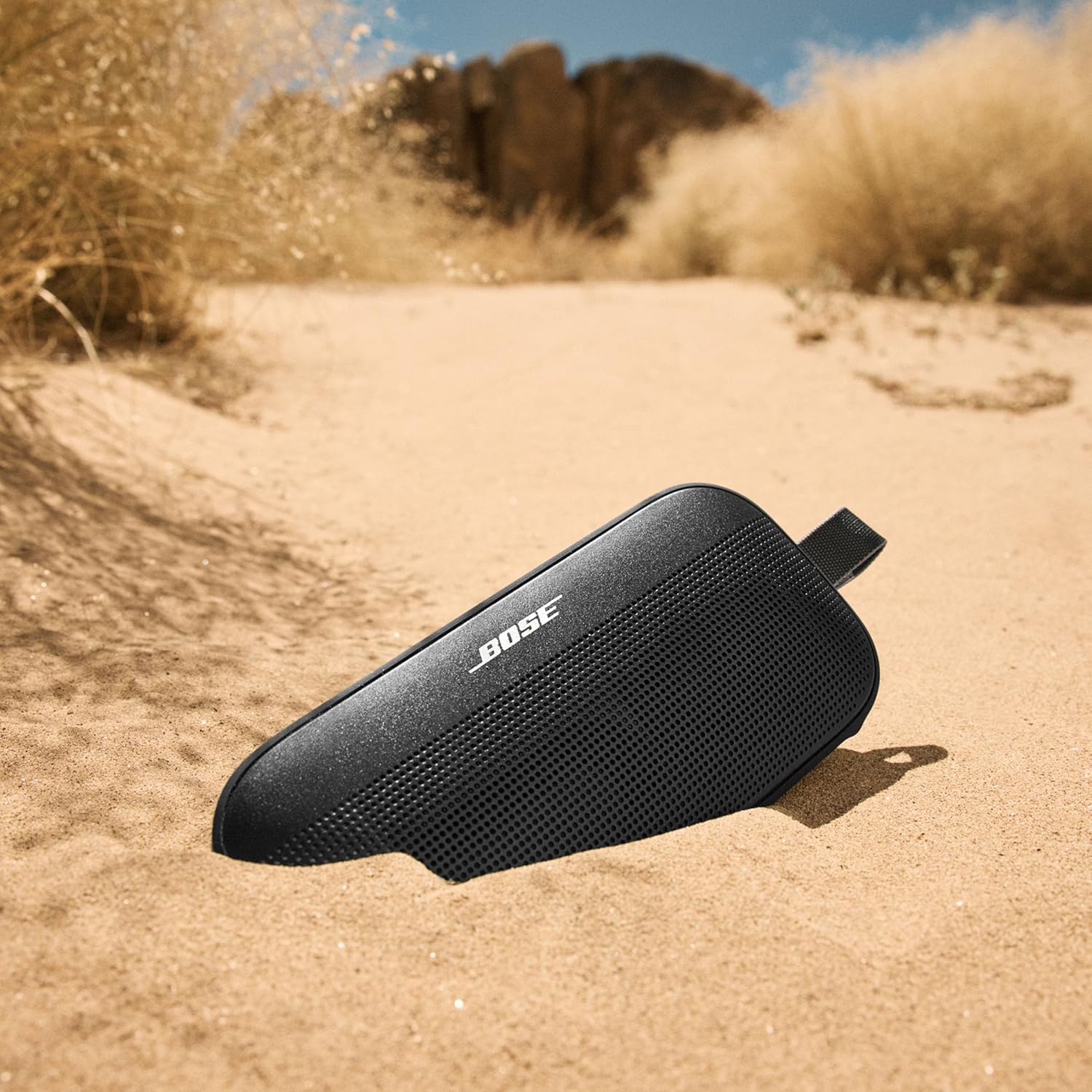 Bose SoundLink Flex Portable Speaker (2nd Gen) Wireless Bluetooth Mini Portable Speaker with Hi-Fi Audio, Up to 12 Hours of Playtime, Waterproof and Dustproof, Black