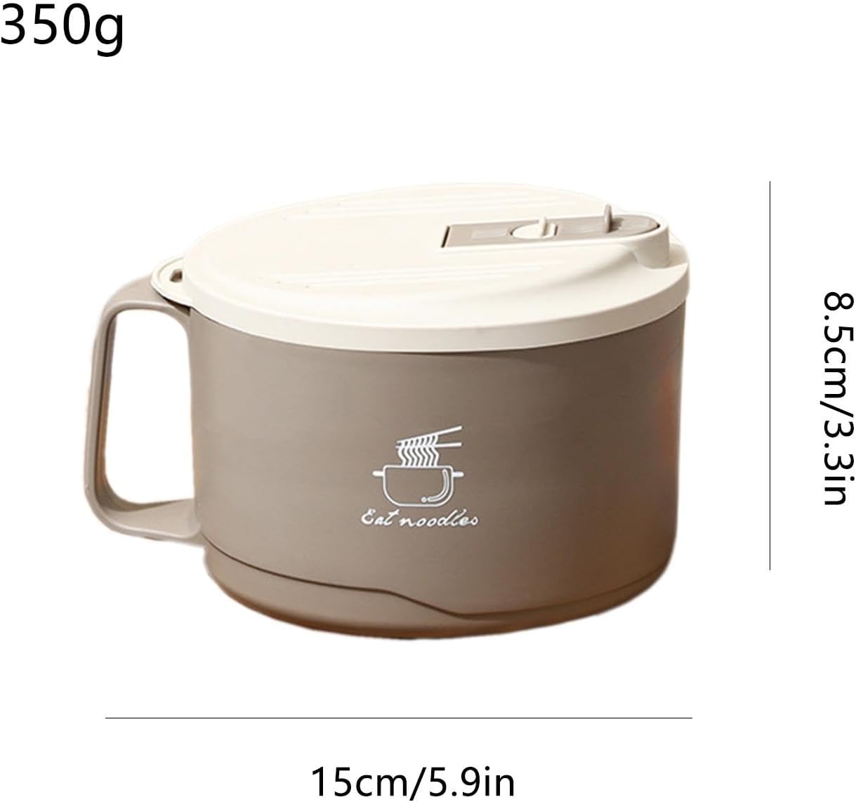 Instant Ramen Rice Bowl, Ramen Donburi, Dishes, Ramen Bowl, With Lid, Food Container, Food Storage, Udon, Miso, Thai Noodles, Instant Ramen Bowl, 3.3 gal (1.1 L), Large Capacity, Insulated, Heat