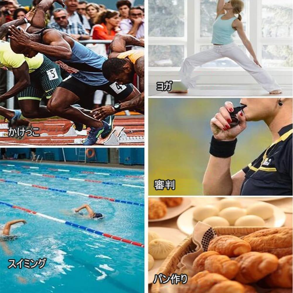 Phyxiul Stopwatch Sports Large Split Screen Timer Alarm Clock Intermittent Training Timer Outdoor Divide Stopwatch Countdown Waterproof Rainproof Type Countdown Timer with Strap