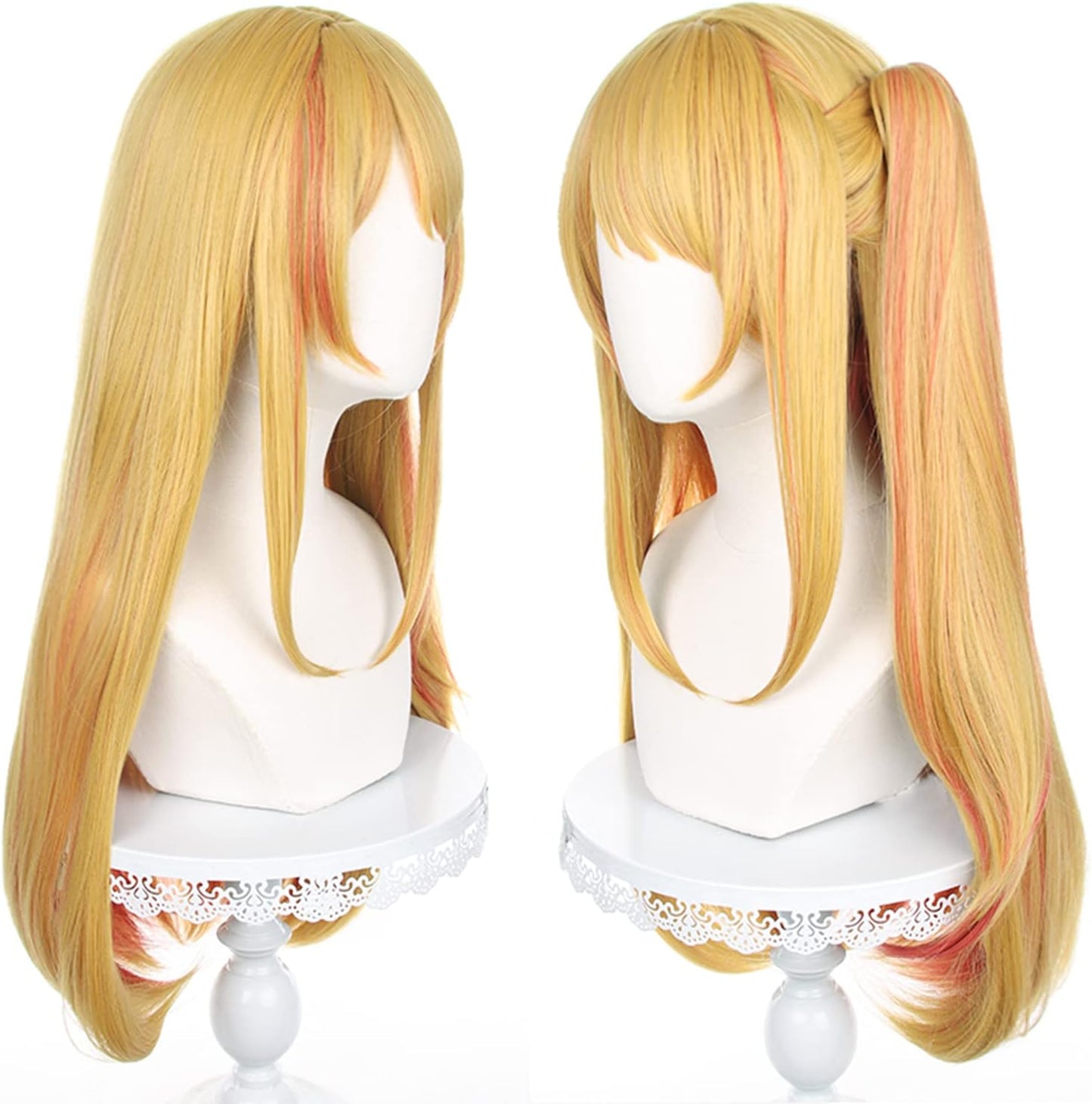 LVMEY Ruby Hoshino Cosplay Wig, Disguise, Heat Resistant Wig, Cosplay Costume, Accessory for Cosplay, Includes Wig Net, Comic Event, Halloween, Christmas, Cultural Festivals, Festivals, School