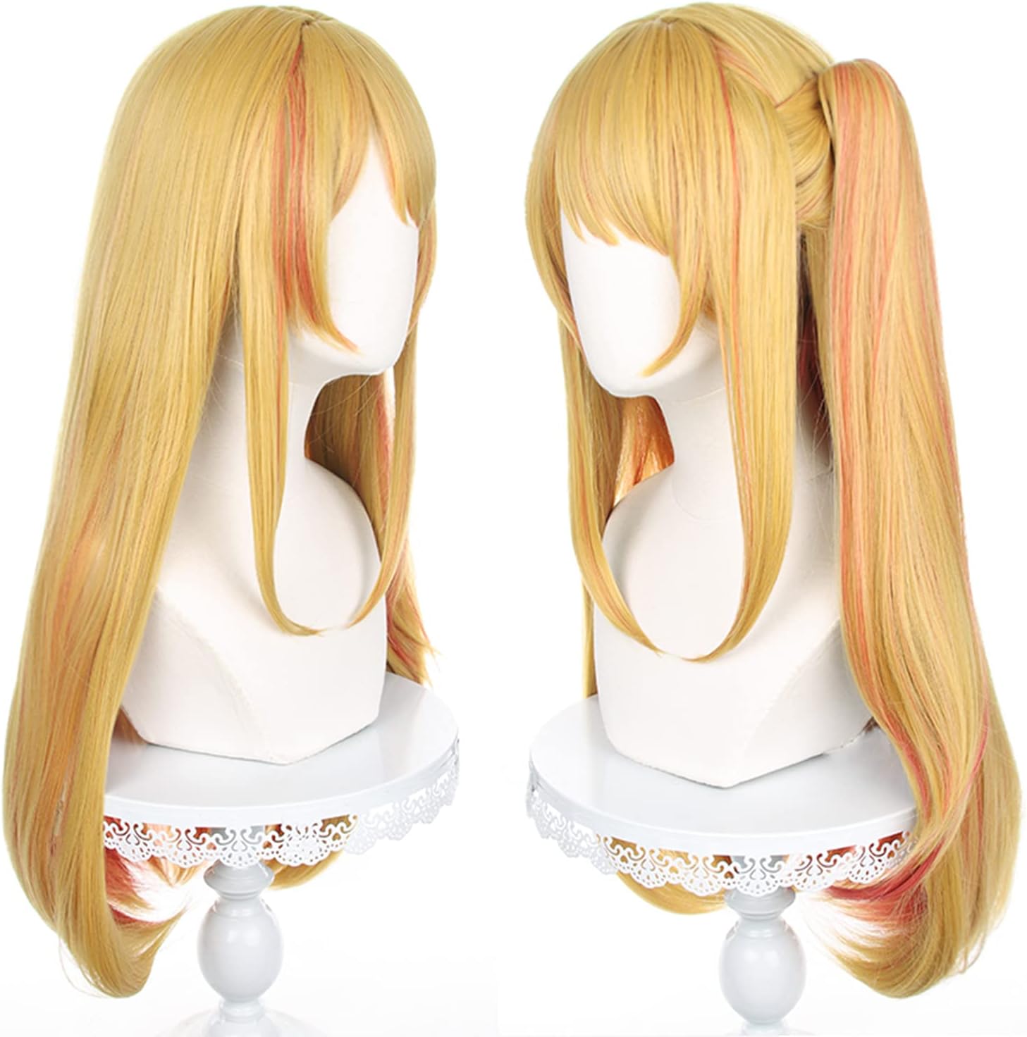 LVMEY Ruby Hoshino Cosplay Wig, Disguise, Heat Resistant Wig, Cosplay Costume, Accessory for Cosplay, Includes Wig Net, Comic Event, Halloween, Christmas, Cultural Festivals, Festivals, School