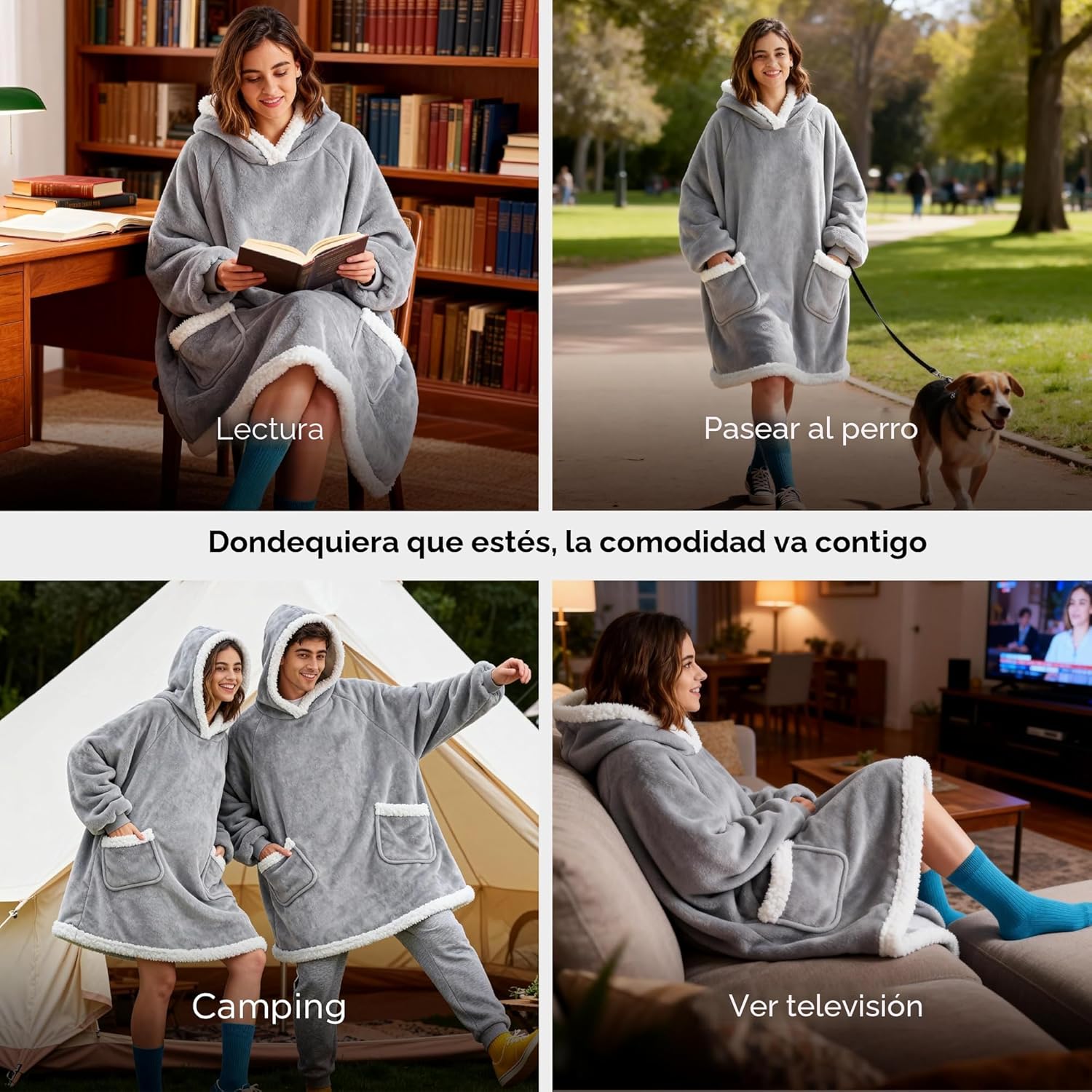 Bedsure - Manta corta de sherpa para llevar puesta