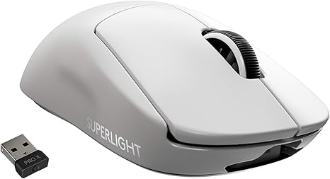 Logicool G-PPD-003WL-WH Wireless Gaming Mouse, G-PPD-003WL-WH, Lightweight, Less Than 2.2 oz (63 g), LightSPEED HERO, 25K Sensor, POWERPLAY Wireless, Charging, Compatible Gaming Mouse, White, PC