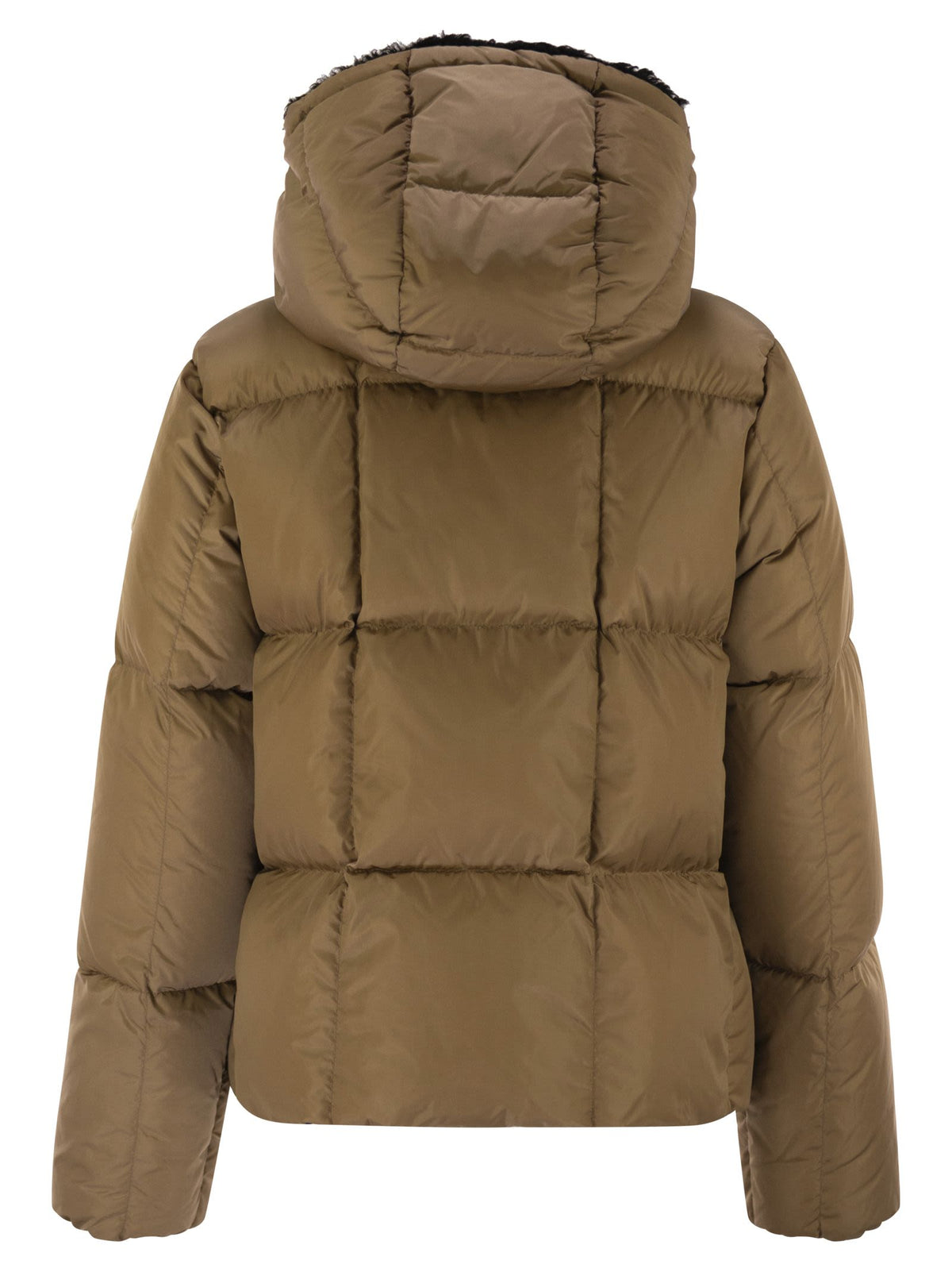 Moncler モンクレールカステルノーフードとスクエアキルティング付きのショートダウンジャケット - Image 4