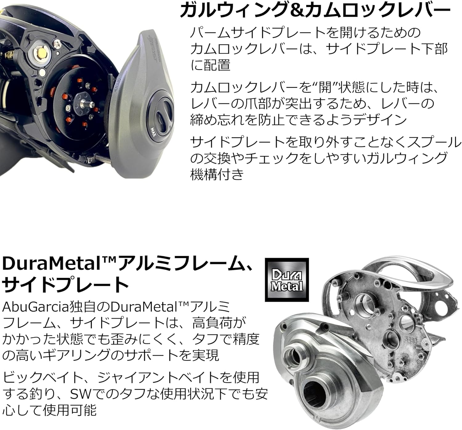 Abu Garcia (アブガルシア) ビースト LP ビースト 各種 ベイトリール ロープロ バス ソルト 怪魚 ビッグゲーム