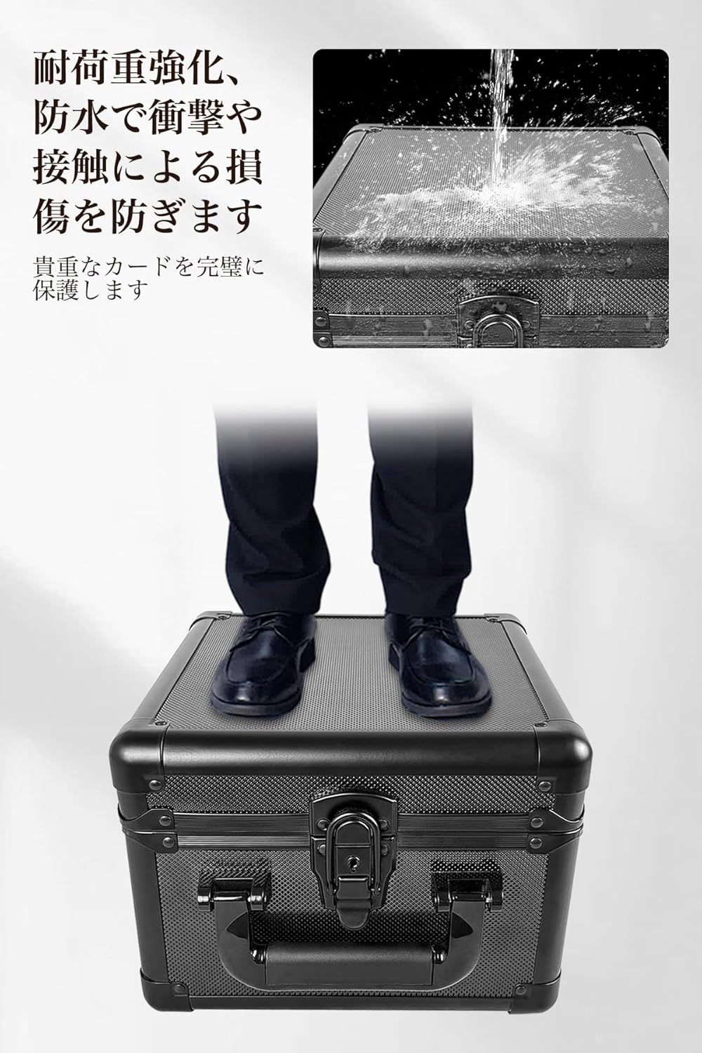 PSA BGS Storage Case Aluminum Alloy Deck Case [2025 Latest Upgrade] Screw Down Also Storable Large Capacity 152 PSA Loader Storage ars Authentication Magnetic Loader Case (Black, PSA